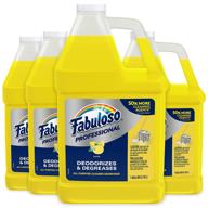 🍋 fabuloso professional all purpose cleaner & degreaser, lemon, concentrated formula: effective bathroom, toilet, and floor cleaner for commercial use - 4 gallons total (128oz, case of 4) logo