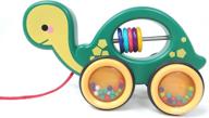 🐢 esstaa pull-along toys for toddlers: enhance motor skills with rubber rimmed wheels - outdoor early education toy (tortoise) logo