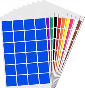 img 4 attached to Pack Of 1200 Color-Coded Square Sticker Labels In 10 Vibrant Colors