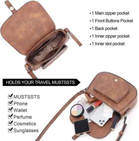 img 1 attached to Стильная женская сумка через плечо CLUCI Saddle - винтажная кожаная сумка через плечо для путешествий и повседневного использования.