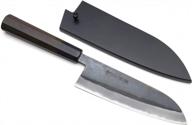 yoshihiro kurouchi black-forged blue steel stainless clad santoku multipurpose knife (6.5'' (165mm) & saya) logo