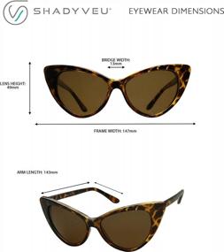 img 1 attached to Polarized Cateye Sunglasses UV Protection Retro Vintage Frame Street Fashion Shades ShadyVEU