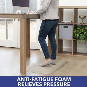 img 3 attached to SoHome Air Step Anti-Fatigue Standing Mat, Great For Home, Kitchen And Office, Commercial Grade Non Slip Backing, 3/4 Inch Thick, Phthalate Free, Supports Foot, Knee, And Back, 20"X32" Beige