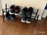 img 1 attached to Maximize Closet Space With FANHAO 2-Tier Expandable Shoe Rack: Adjustable, Stackable, And Rust-Resistant review by Darrion Hudson