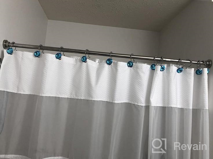 img 1 attached to Upgrade Your Shower Setup With Cyrra Stainless Steel Double Hooks - Rust Resistant, Glide Smoothly, And Ideal For Shower Curtain And Liner - 12 Pack With Starfish And Shell Design! review by Mark Bishop