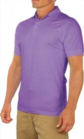 img 4 attached to Men'S Slim Fit Polo Shirt - Stretch Breathable Sweat Wicking Fitted Collar T-Shirt