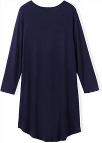img 3 attached to Cozy Up In Style: Arshiner Girls' Long Sleeve Nightgowns With Playful Prints!