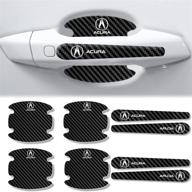 🚪 protective carbon fiber film: 8pcs 3d door bowl paint anti-scratch stickers for acura car door handles логотип