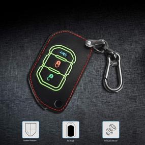 img 2 attached to Auovo Key Fob Cover For Wrangler JL & Gladiator JT - Keyless Remote Case (1Pcs 3 Buttons) - 2018-2022 Models