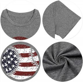 img 2 attached to Stand Out This Summer With UNIQUEONE'S American Flag Baseball T-Shirt For Women