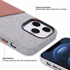 img 1 attached to Protect Your IPhone 13 Pro In Style: Lopie Leather Card Case With Enhanced Camera Protection And 2-Card Holder Design In Brown