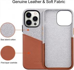 img 3 attached to Protect Your IPhone 13 Pro In Style: Lopie Leather Card Case With Enhanced Camera Protection And 2-Card Holder Design In Brown