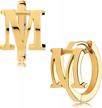 personalize your look with loyata 14k gold filled initial earrings - hypoallergenic alphabet sleeper hoops for women logo