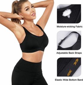 img 2 attached to CYDREAM Women Sports Bra High Impact Full Support Bounce Control Adjustable Straps Hooks Wireless Workout Fitness
