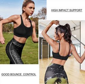 img 1 attached to CYDREAM Women Sports Bra High Impact Full Support Bounce Control Adjustable Straps Hooks Wireless Workout Fitness