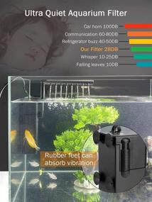 img 1 attached to FEDOUR 35 Gallon Submersible Aquarium Internal Filter with Water Pump - Ideal for Fish Tanks