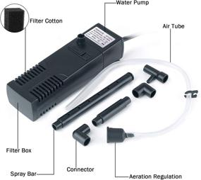 img 2 attached to FEDOUR 35 Gallon Submersible Aquarium Internal Filter with Water Pump - Ideal for Fish Tanks