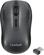 беспроводная мышь leadsail silent 2.4g usb компьютерная мышь компактная оптическая беспроводная мышь мини-бесшумные беспроводные мыши, бесшумные, 4 кнопки, 3 регулируемых dpi мобильная мышь для пк / ноутбука / windows / mac / linux логотип