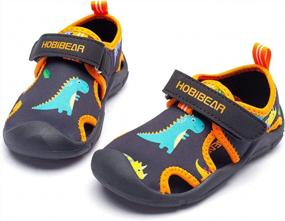 img 4 attached to Quick-Dry Closed-Toe Water Shoes For Boys & Girls - Ideal For Aquatic Sports - Toddlers & Kids Size - HOBIBEAR