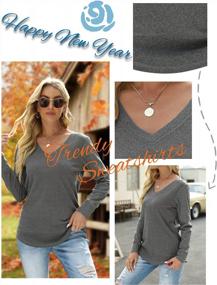 img 1 attached to Women'S Fall Fashion: Long Sleeve Tunics, V Neck Blouses & Loose Fitting Tees!