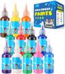 safe and fun finger painting for kids with homkare non-toxic washable finger paints - set of 12 colors, 2.03 oz each! logo