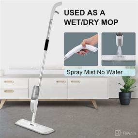 img 3 attached to 360° Rotatable Spray Mop for Floor Cleaning, with 4 Reusable Pads, Refillable Spray Bottle, and 1 Scraper – Ideal for Home Kitchen, Hardwood, Laminate, Wood, Ceramic Floors