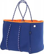 qogir neoprene multipurpose beach bag tote with zipper pocket - stylish and durable storage solution logo