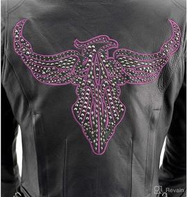 img 3 attached to Stylishly Empowering: Milwaukee Leather MLL2570 Women's Black 'Phoenix Embroidered' Leather Motorcycle Jacket