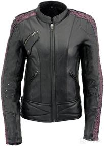 img 1 attached to Stylishly Empowering: Milwaukee Leather MLL2570 Women's Black 'Phoenix Embroidered' Leather Motorcycle Jacket