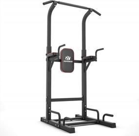 img 4 attached to 🏋️ ADVENOR Home Gym Power Tower Dip Station Pull Up Bar: Ultimate Strength Training Workout Equipment