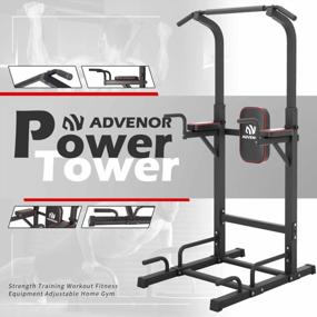 img 3 attached to 🏋️ ADVENOR Home Gym Power Tower Dip Station Pull Up Bar: Ultimate Strength Training Workout Equipment
