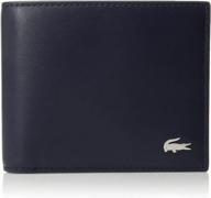 💼 lacoste men's small billfold wallet in black - men's accessories in wallets, card cases, and money organizers logo