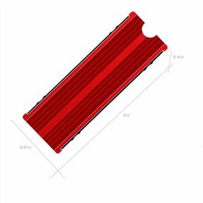 img 1 attached to Red M.2 Heatsink Cooler 2280 SSD Double-Sided Heat Sink With Thermal Silicone Pad For PS5/PC PCIE NVME M2 SSD
