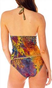 img 2 attached to Tan-Through Tankini Top Swimwear - Kiniki Amalfi Collection