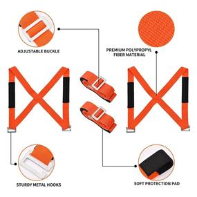 img 3 attached to 🏋️ Efficient 2-Person Moving Straps for Lifting Heavy Objects up to 800lbs: Shoulder Dolly for Appliances, Mattresses, Blankets, and More