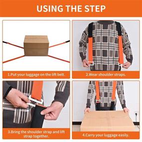 img 2 attached to 🏋️ Efficient 2-Person Moving Straps for Lifting Heavy Objects up to 800lbs: Shoulder Dolly for Appliances, Mattresses, Blankets, and More
