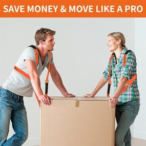 img 1 attached to 🏋️ Efficient 2-Person Moving Straps for Lifting Heavy Objects up to 800lbs: Shoulder Dolly for Appliances, Mattresses, Blankets, and More