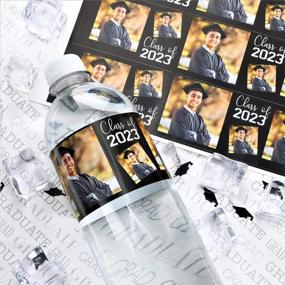 img 3 attached to Graduation Custom Photo Image Water Bottle Labels - Class Of 2023 Waterproof Wrappers - 24 Stickers