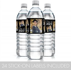 img 1 attached to Этикетки для бутылок с водой на заказ с выпускным фото - класс 2023 г. Водонепроницаемые обертки - 24 наклейки