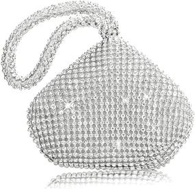 img 4 attached to 👜 Vistatroy Evening Rhinestone Triangle Women's Handbags & Wallets - Clutch & Evening Bags