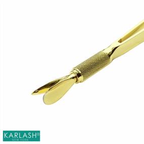 img 2 attached to Karlash Multi-Function Stainless Steel Manicure Nail Art Tool Pincher Cuticle Pusher Acrylic Nail Shaping Tweezers (Gold)