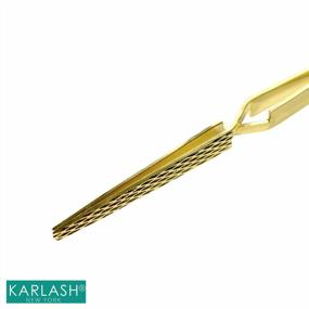 img 1 attached to Karlash Multi-Function Stainless Steel Manicure Nail Art Tool Pincher Cuticle Pusher Acrylic Nail Shaping Tweezers (Gold)
