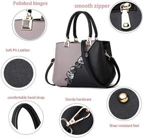 img 2 attached to ELDA Embroidered Handbags: Shoulder Messenger Bags & Wallets for Women at Totes