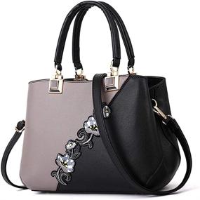 img 4 attached to ELDA Embroidered Handbags: Shoulder Messenger Bags & Wallets for Women at Totes