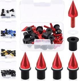 img 4 attached to Swpeet 15Pcs Top Quality Windshield Screws Aluminum Spike Motorcycle Windscreen Bolts Kit