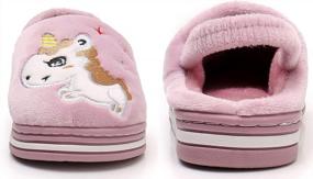 img 3 attached to Apakowa Kids Boys Girls Comfort Cute Animal Slippers Warm Non Slip Indoor Shoes