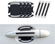 3d car reflective sticker door handle door bowl protection guards trim stickers universal reflective warning anti collision scratches protector ( 8pcs silver ) логотип