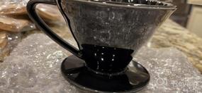 img 5 attached to Испытайте идеально сваренный кофе с керамической капельницей Roponan V60 - включает 80 бумажных фильтров - идеально подходит для дома, кафе и ресторанов в гладкой черной отделке