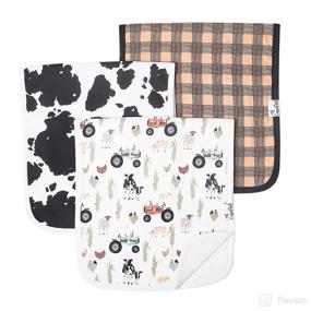 img 4 attached to 👶 Deluxe Triple Layer Baby Burp Cloth Set - Large 21''x10'' Size - Premium Absorbent - 3-Pack “Jo” by Copper Pearl