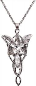 img 4 attached to Вдохновленный сказкой: LUREME® Arwen Silver Tone Zirconia Wings Pendant Necklace для женщин и девочек (A1000004)